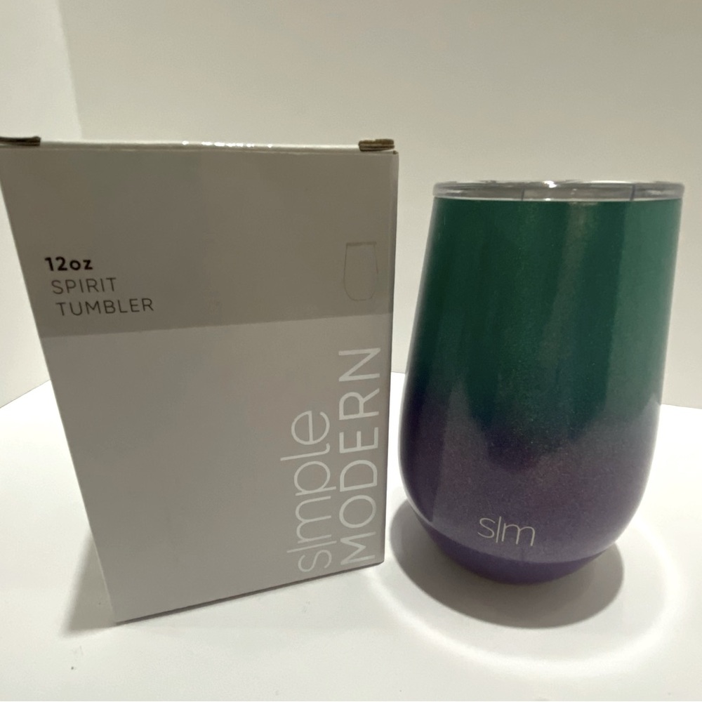 NIB Simple Modern 12oz Spirit Tumbler "Aurora" Purple Green Aqua Teal